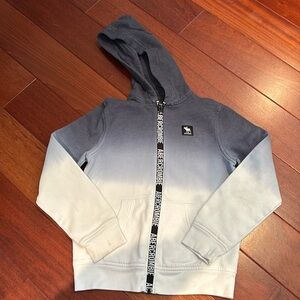 Abercrombie boys zip up sweatshirt. Ombré blue, 11/12